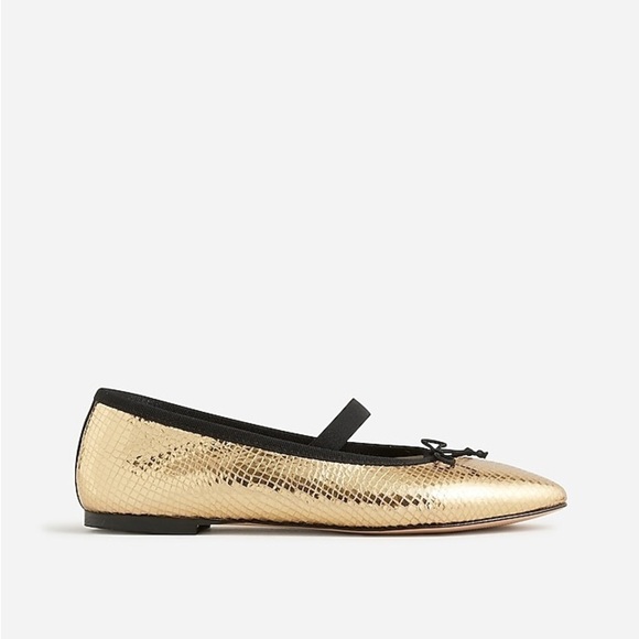 J Crew Zoe strappy flats in Italian snake-embossed leather BT899 - Picture 1 of 5